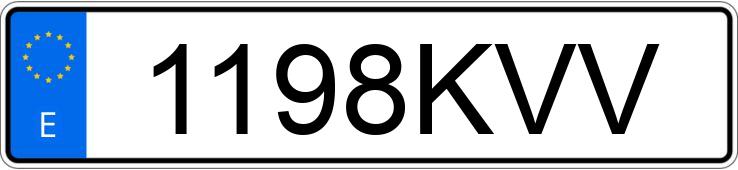 Numer rejestracyjny 1198KVV posiada ALFA ROMEO GIULIA