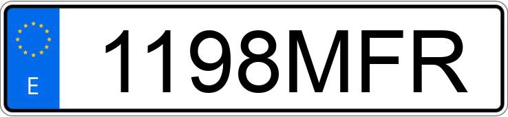 Numer rejestracyjny 1198MFR posiada PORSCHE CAYENNE COUPE