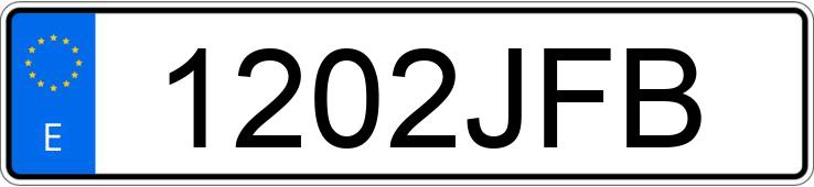 Numer rejestracyjny 1202JFB posiada SKODA SPACEBACK