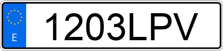 Numer rejestracyjny 1203LPV posiada PORSCHE BOXSTER