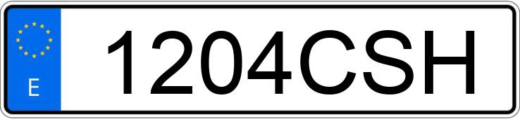 Numer rejestracyjny 1204CSH posiada PORSCHE CAYENNE