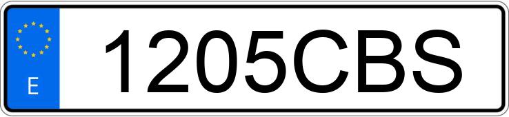Le numéro d’enregistrement 1205CBS a VOLKSWAGEN GOLF