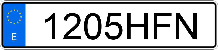 Numer rejestracyjny 1205HFN posiada AUDI A6