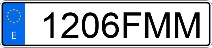 Numer rejestracyjny 1206FMM posiada VOLKSWAGEN MULTIVAN