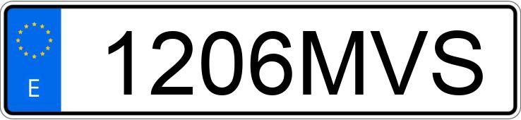 Numer rejestracyjny 1206MVS posiada AUDI A3 SPORTBACK