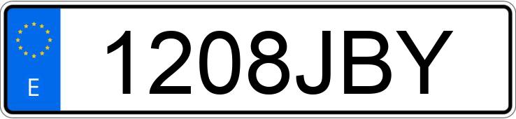 Numer rejestracyjny 1208JBY posiada VOLKSWAGEN GOLF