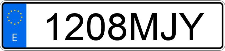 Numer rejestracyjny 1208MJY posiada TOYOTA COROLLA