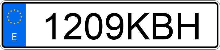 Numer rejestracyjny 1209KBH posiada AUDI A3