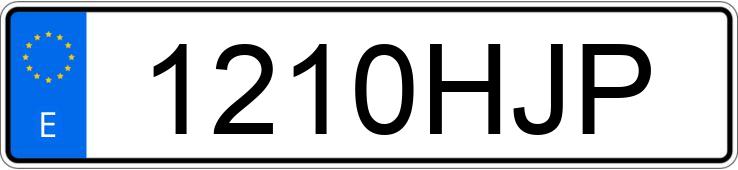 Numer rejestracyjny 1210HJP posiada VOLKSWAGEN TOURAN