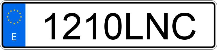 Numer rejestracyjny 1210LNC posiada FORD CUSTOM Numer rejestracyjny 1210LNC posiada FORD CUSTOM