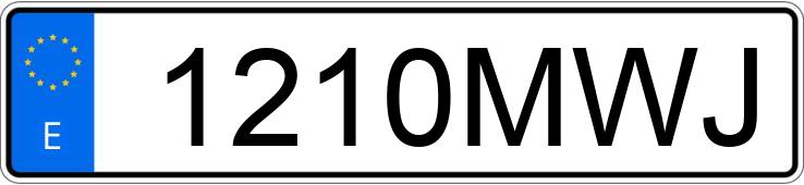 Numer rejestracyjny 1210MWJ posiada TESLA MODEL 3