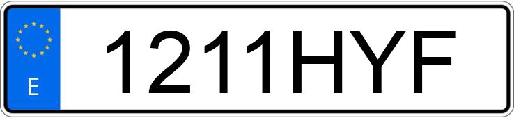 Numer rejestracyjny 1211HYF posiada VOLKSWAGEN JETTA