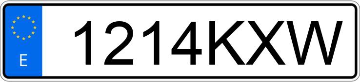 Numer rejestracyjny 1214KXW posiada VOLKSWAGEN GOLF