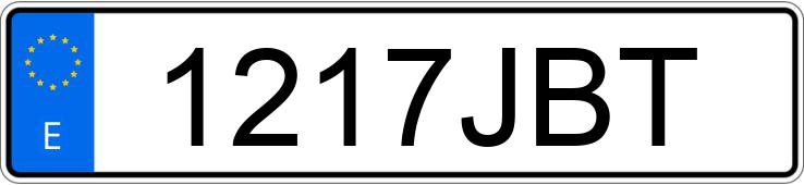 Numer rejestracyjny 1217JBT posiada DACIA LODGY