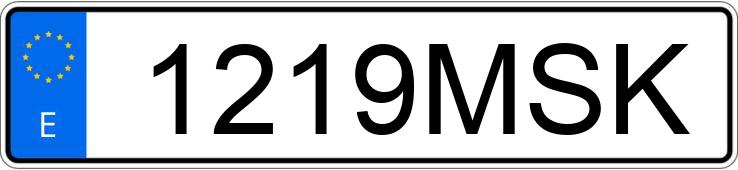 Numer rejestracyjny 1219MSK posiada BMW X1