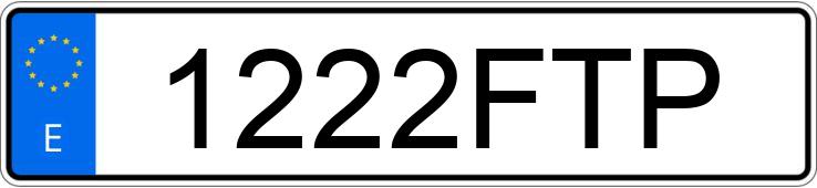 Numer rejestracyjny 1222FTP posiada FORD TOURNEO CONNECT