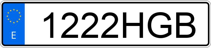 Numer rejestracyjny 1222HGB posiada TOYOTA AVENSIS