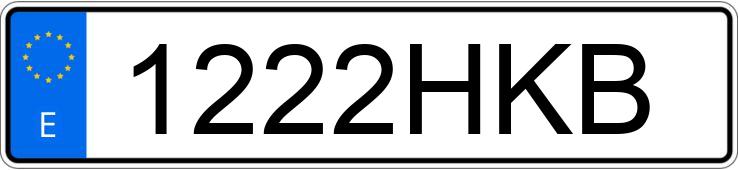 Numer rejestracyjny 1222HKB posiada YAMAHA FZ8