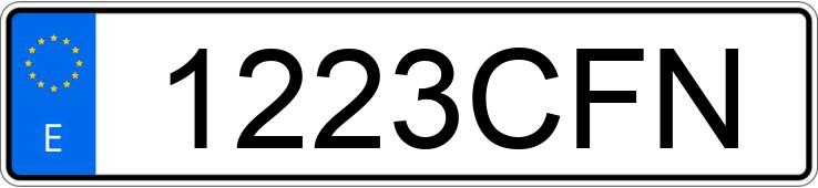 Numer rejestracyjny 1223CFN posiada TOYOTA COROLLA