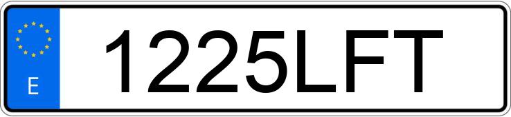 Numer rejestracyjny 1225LFT posiada AUDI A3 SPORTBACK