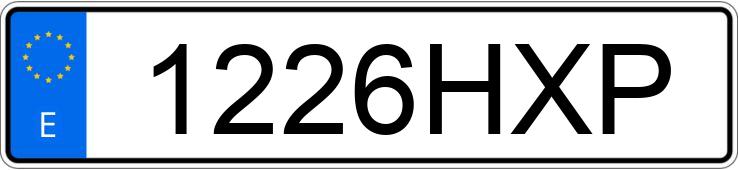 Numer rejestracyjny 1226HXP posiada SEAT IBIZA