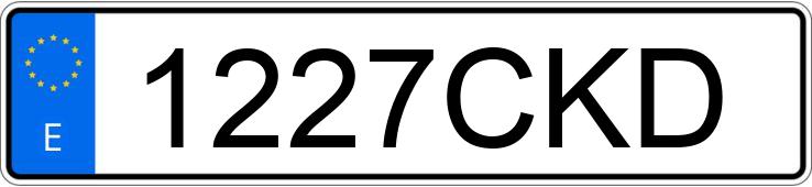 Numer rejestracyjny 1227CKD posiada CITROEN XSARA