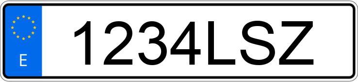 Numer rejestracyjny 1234LSZ posiada TOYOTA PRIUS+