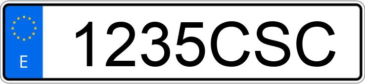 Numer rejestracyjny 1235CSC posiada AUDI A3