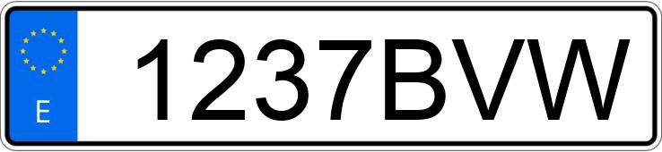 Numer rejestracyjny 1237BVW posiada VOLKSWAGEN POLO