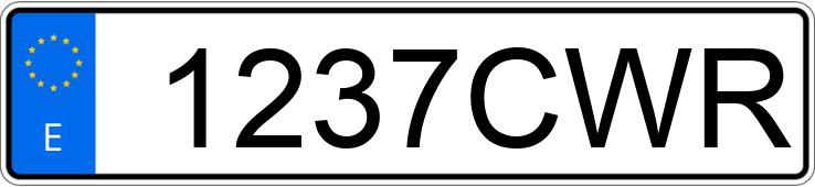 Numer rejestracyjny 1237CWR posiada RENAULT MASTER