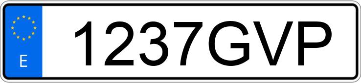 Numer rejestracyjny 1237GVP posiada AUDI A3