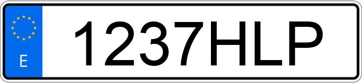 Numer rejestracyjny 1237HLP posiada AUDI A6