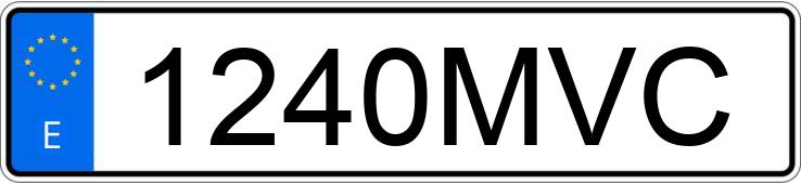Il numero di registrazione 1240MVC ha MERCEDES CLA (118)