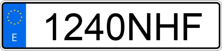 Numer rejestracyjny 1240NHF posiada FORD MUSTANG