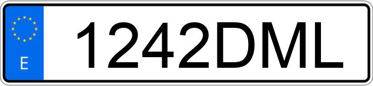 Numer rejestracyjny 1242DML posiada HYUNDAI H-100