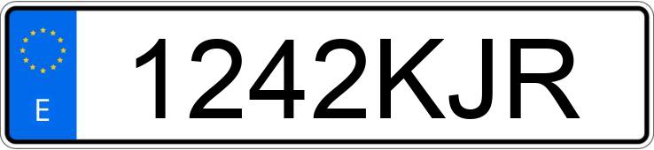 Numer rejestracyjny 1242KJR posiada HYUNDAI I20