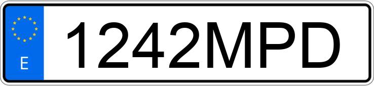 Numer rejestracyjny 1242MPD posiada DACIA DUSTER