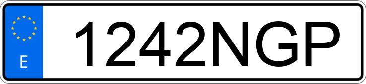 Numer rejestracyjny 1242NGP posiada MG MG3