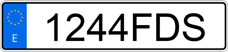 Numer rejestracyjny 1244FDS posiada SEAT IBIZA