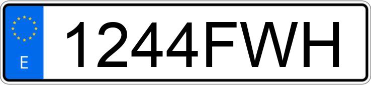 Numer rejestracyjny 1244FWH posiada OPEL VECTRA