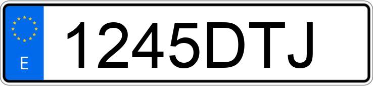 Numer rejestracyjny 1245DTJ posiada VOLKSWAGEN GOLF