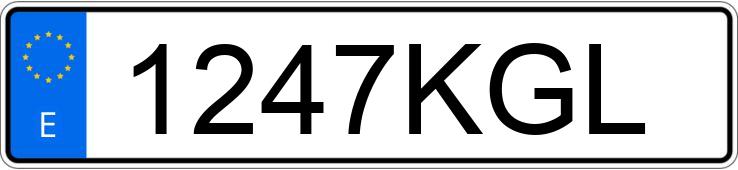 Numer rejestracyjny 1247KGL posiada FORD TOURNEO COURIER