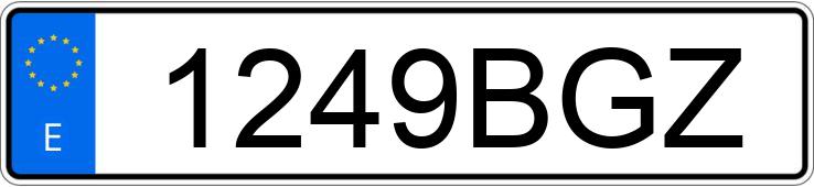 Numer rejestracyjny 1249BGZ posiada PEUGEOT 206