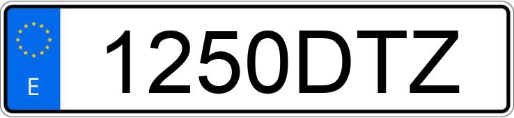 Numer rejestracyjny 1250DTZ posiada SEAT IBIZA