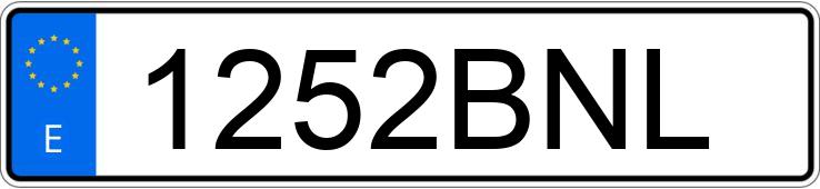 Numer rejestracyjny 1252BNL posiada BMW SERIE 7