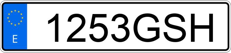 Numer rejestracyjny 1253GSH posiada VOLKSWAGEN GOLF