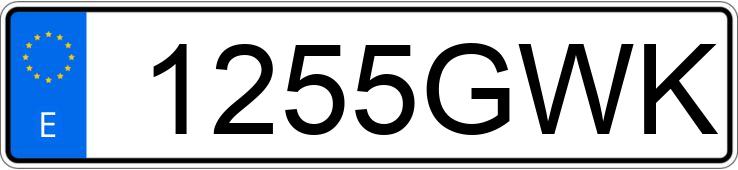 Numer rejestracyjny 1255GWK posiada PEUGEOT PARTNER