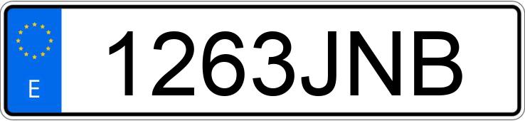 Numer rejestracyjny 1263JNB posiada TOYOTA AVENSIS