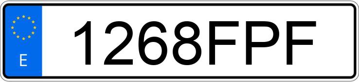 Numer rejestracyjny 1268FPF posiada VOLKSWAGEN GOLF