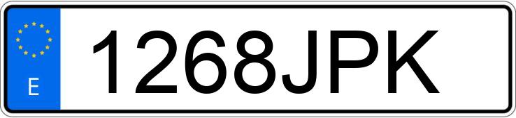 Numer rejestracyjny 1268JPK posiada TRS ONE